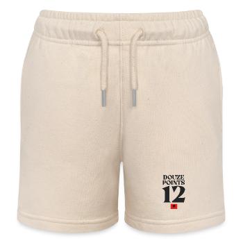 Doze Points 12 Eurovision Song Contest der albanischen Flagge - Kinder Organic Joggingshorts Mini Bolter von Stanley/Stella - Natur - Vorne