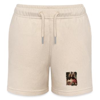 Jesus Christus zu Ostern mit Ostereiern - Kinder Organic Joggingshorts Mini Bolter von Stanley/Stella - Natur - Vorne