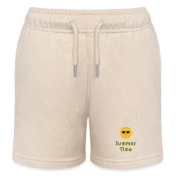 Style de vacances minimal au soleil en été - Short de jogging enfant bio Stanley/Stella - écru doux - Devant