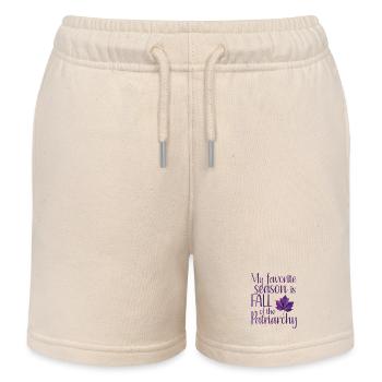 Ma saison préférée est Fall of the Patriarchy Purple - Short de jogging enfant bio Stanley/Stella - écru doux - Devant