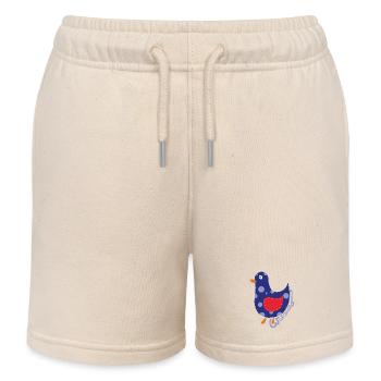 Blau Gepunktetes Huhn Ornament= - Kinder Organic Joggingshorts Mini Bolter von Stanley/Stella - Natur - Vorne