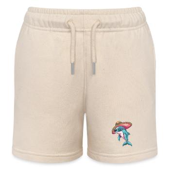 Delfin Lustig Sombrero - Kinder Organic Joggingshorts Mini Bolter von Stanley/Stella - Natur - Vorne