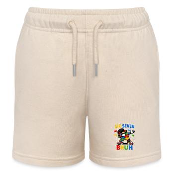 Frère qui dit drôle, rétro vintage Jeunesse, langage de la - Short de jogging enfant bio Stanley/Stella - écru doux - Devant