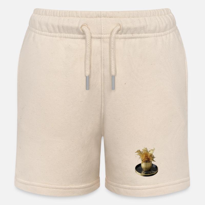 Fougère dorée de l’art moderne - Short de jogging enfant bio Stanley/Stella - écru doux