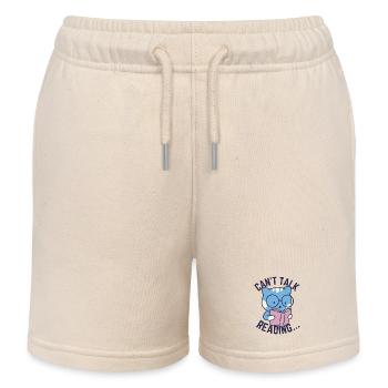 Kann nicht sprechen, lesen... - Kinder Organic Joggingshorts Mini Bolter von Stanley/Stella - Natur - Vorne