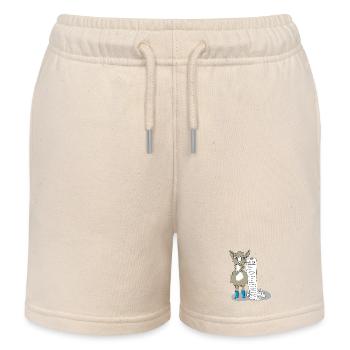 Llama with a to-do list - Kids Organic Sweat Shorts by Stanley/Stella - soft Ecru - Front