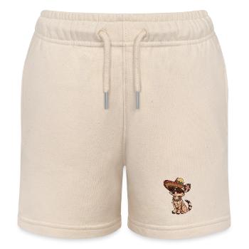 Hyäne Lustig Sombrero - Kinder Organic Joggingshorts Mini Bolter von Stanley/Stella - Natur - Vorne