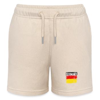 Deutschland Grunge Flagge - Kinder Organic Joggingshorts Mini Bolter von Stanley/Stella - Natur - Vorne