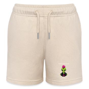 Alien Punk mit Anarchie-Symbol - Kinder Organic Joggingshorts Mini Bolter von Stanley/Stella - Natur - Vorne