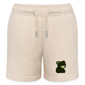 Héros câlin du dessin animé Dark Bear - Short de jogging enfant bio Stanley/Stella - écru doux - Devant