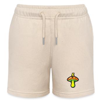 Avertissement Streetwear forestier graphique champignon - Short de jogging enfant bio Stanley/Stella - écru doux - Devant