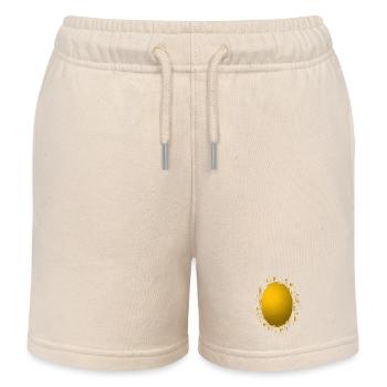 Ornement doré avec couronne de gui - Short de jogging enfant bio Stanley/Stella - écru doux - Devant