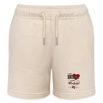 Mein Bruder ist der beste Baby Säugling Füße - Kinder Organic Joggingshorts Mini Bolter von Stanley/Stella - Natur - Vorne