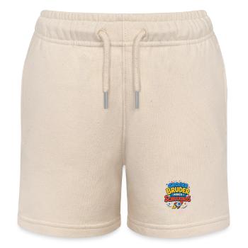 Großer Bruder eines Schulkindes Rakete - Kinder Organic Joggingshorts Mini Bolter von Stanley/Stella - Natur - Vorne