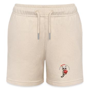 Happy HEARTS learn better - Kids Organic Sweat Shorts by Stanley/Stella - soft Ecru - Front