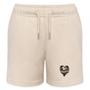 Wild at Heart – Philodendron Pflanzenherz - Kinder Organic Joggingshorts Mini Bolter von Stanley/Stella - Natur - Vorne