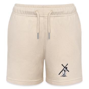 Kreuzweg Silhouette in Schwarzweiß - Kinder Organic Joggingshorts Mini Bolter von Stanley/Stella - Natur - Vorne