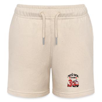 Feuerwehr Geburtstag 3 Jahr Shirt Ich bin 3 - Kinder Organic Joggingshorts Mini Bolter von Stanley/Stella - Natur - Vorne