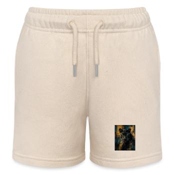 Panthère noire dorée - Kids Organic Sweat Shorts by Stanley/Stella - soft Ecru - Front