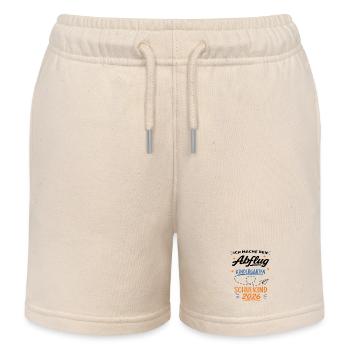 Schulkind 2026 Einschulung Kindergarten Abschied - Kinder Organic Joggingshorts Mini Bolter von Stanley/Stella - Natur - Vorne
