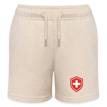 First Aid Shield Medical Emergency Healthcare Symb - Kids Organic Sweat Shorts by Stanley/Stella - soft Ecru - Front