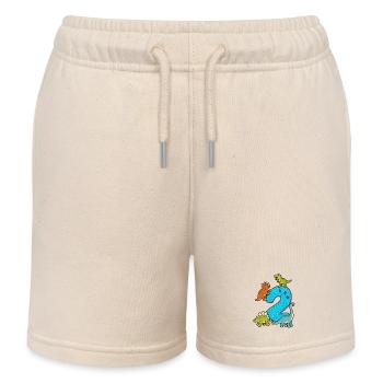 2 Jahre alt 2. Geburtstag Dino - Kinder Organic Joggingshorts Mini Bolter von Stanley/Stella - Natur - Vorne