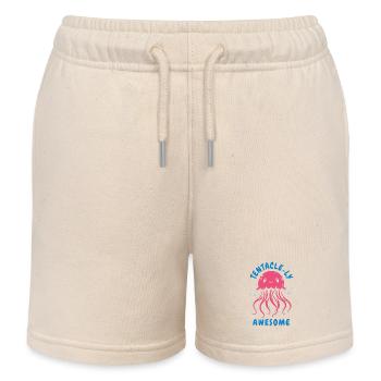 Tenacle-ly Awesome - Méduse avec tentacules - Short de jogging enfant bio Stanley/Stella - écru doux - Devant