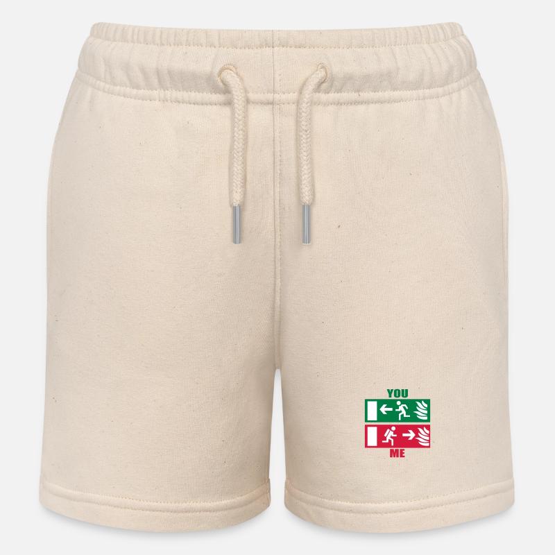 Pompiers - Short de jogging enfant bio Stanley/Stella - écru doux