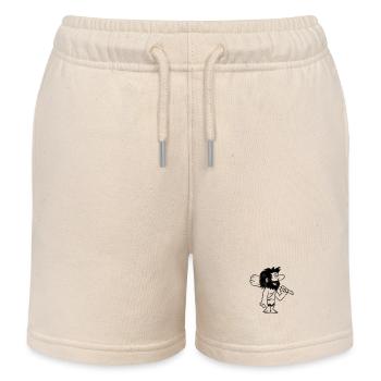 Steinzeitmensch witzig comic - Kinder Organic Joggingshorts Mini Bolter von Stanley/Stella - Natur - Vorne