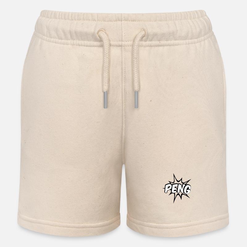 Peng Comic Design - Short de jogging enfant bio Stanley/Stella - écru doux
