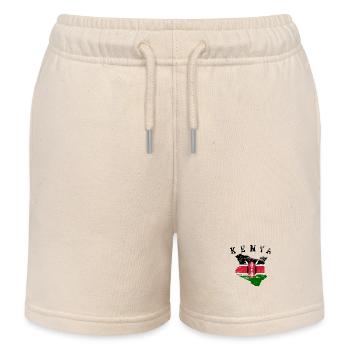 Carte murale du Kenya Drapeau utilisé - Short de jogging enfant bio Stanley/Stella - écru doux - Devant