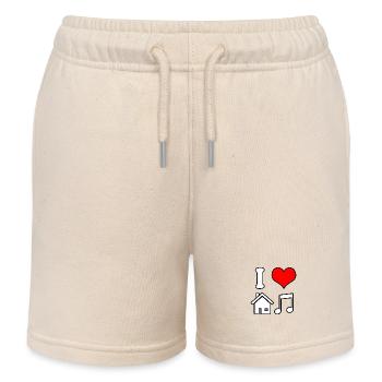I Love House Music - Kinder Organic Joggingshorts Mini Bolter von Stanley/Stella - Natur - Vorne