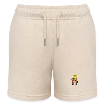 Chameau d’or - Short de jogging enfant bio Stanley/Stella - écru doux - Devant