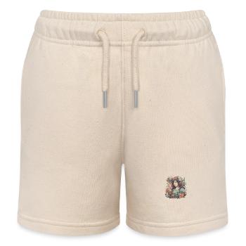 Sommer Blumen Mädchen Boheme Stil Vintage Feminine - Kinder Organic Joggingshorts Mini Bolter von Stanley/Stella - Natur - Vorne