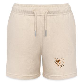 Fuchs - Tier Zoo Tierfreund Naturschutz - Kinder Organic Joggingshorts Mini Bolter von Stanley/Stella - Natur - Vorne