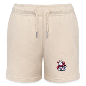 Husky super-héros - Short de jogging enfant bio Stanley/Stella - écru doux - Devant