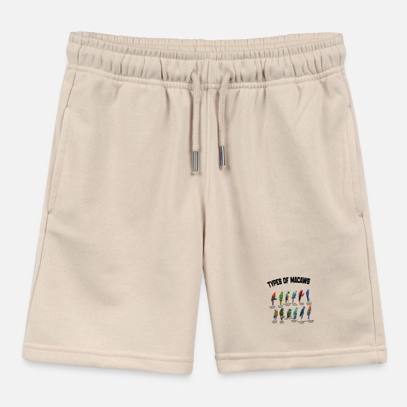 Types Of Macaws - Macaws Breeds List Kids Organic Sweat Shorts by Stanley/Stella