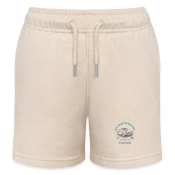 Alte Autos sterben nie, sie werden nur schneller - Kinder Organic Joggingshorts Mini Bolter von Stanley/Stella - Natur - Vorne