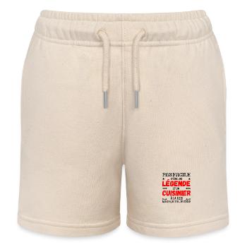 A LEGENDARY CHEF - Kids Organic Sweat Shorts by Stanley/Stella - soft Ecru - Front