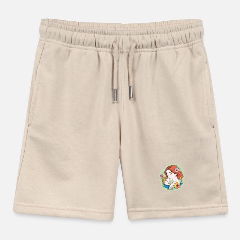 Mutter Kind Muttertagsmotiv Kinder Organic Joggingshorts Mini Bolter von Stanley/Stella