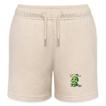 Ich kann nicht lesen - Kinder Organic Joggingshorts Mini Bolter von Stanley/Stella - Natur - Vorne