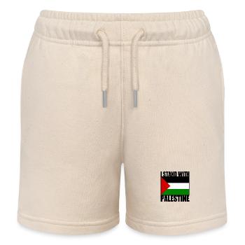 I stand with palestine - Kids Organic Sweat Shorts by Stanley/Stella - soft Ecru - Front