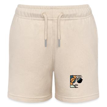 Retro Chic 70er Sonnenbrille - Kinder Organic Joggingshorts Mini Bolter von Stanley/Stella - Natur - Vorne