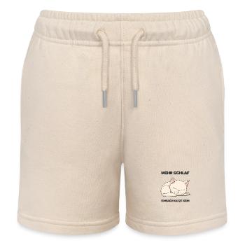 Schlafende süße Katze - Kinder Organic Joggingshorts Mini Bolter von Stanley/Stella - Natur - Vorne