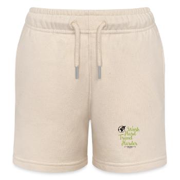 Travailler dur, voyager plus fort - Short de jogging enfant bio Stanley/Stella - écru doux - Devant