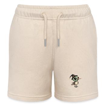 Hummingbird Bird Halloween Zombie - Kids Organic Sweat Shorts by Stanley/Stella - soft Ecru - Front