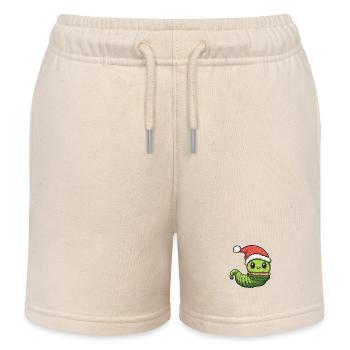 Wurm Weihnachten Comic - Kinder Organic Joggingshorts Mini Bolter von Stanley/Stella - Natur - Vorne