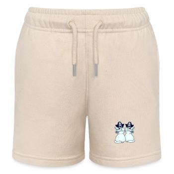 2 Piraten Katzen Säbel Seeräuber Augenklappe Team - Kinder Organic Joggingshorts Mini Bolter von Stanley/Stella - Natur - Vorne