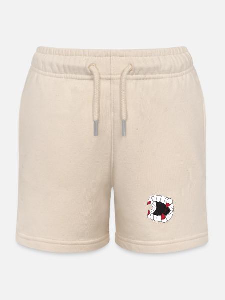 Vampir Zähne - Kinder Organic Joggingshorts Mini Bolter von Stanley/Stella - Natur