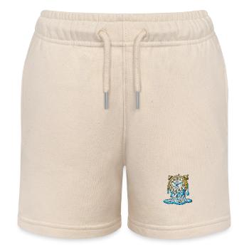 Schmelzende Uhr – Surreales Kunstdesign - Kinder Organic Joggingshorts Mini Bolter von Stanley/Stella - Natur - Vorne
